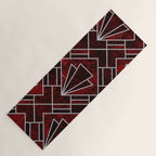 Red Ruby Art Deco Pattern Yoga Mat Gallery Image 1