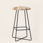Orange Alien Abduction Toile De Jouy Pattern Stool Gallery Image 1