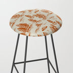 Orange Alien Abduction Toile De Jouy Pattern Stool Gallery Image 2