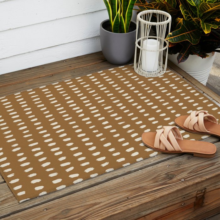 Simple Hand Drawn Pattern #12 Outdoor Rug Gallery Image 2