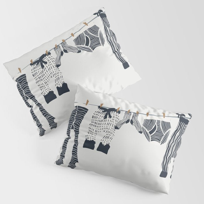 Hang out in laundry room Illu denim Pillow Sham Gallery Image 1