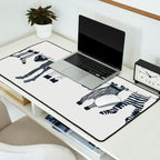 Hang out in laundry room Illu denim Desk Mat Gallery Image 2