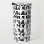 Black & White Stripe Pattern - white background Travel Mug Gallery Image 3