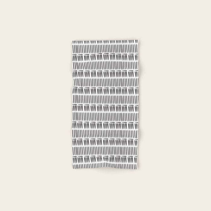 Black & White Stripe Pattern - white background Bath Towel Gallery Image 1