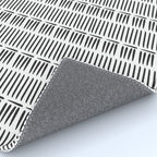 Black & White Stripe Pattern - white background Rug Gallery Image 4
