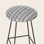 Black & White Stripe Pattern - white background Stool Gallery Image 2