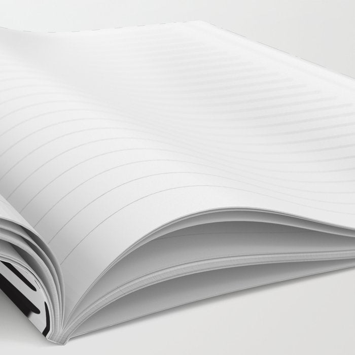 Black & White Stripe Pattern - white background Notebook Gallery Image 2