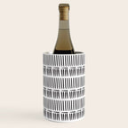 Black & White Stripe Pattern - white background Wine Chiller Gallery Image 1