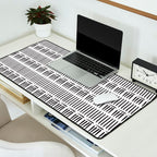 Black & White Stripe Pattern - white background Desk Mat Gallery Image 2