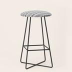 Black & White Stripe Pattern - white background Stool Gallery Image 1