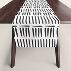 Black & White Stripe Pattern - white background Table Runner Gallery Image 1