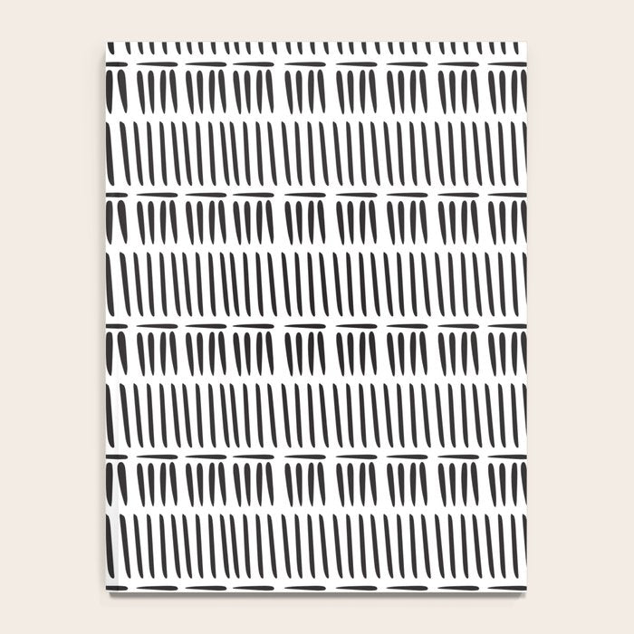 Black & White Stripe Pattern - white background Notebook Gallery Image 4