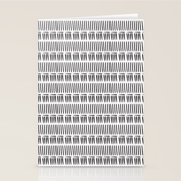 Black & White Stripe Pattern - white background Stationery Card Gallery Image 1