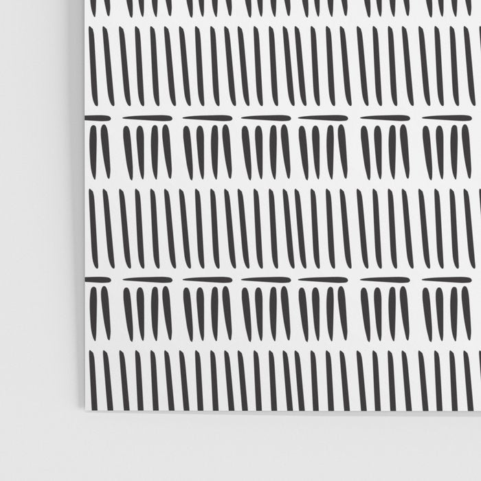 Black & White Stripe Pattern - white background Poster Gallery Image 3