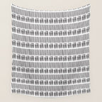 Black & White Stripe Pattern - white background Wall Tapestry Gallery Image 4