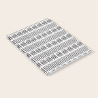 Black & White Stripe Pattern - white background Notebook Gallery Image 2