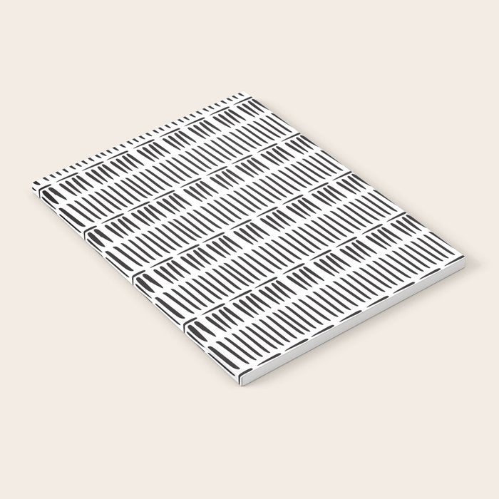 Black & White Stripe Pattern - white background Notebook Gallery Image 2