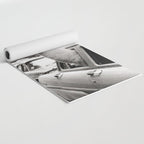 Perfect Pink Bubble Gum Llama taking a New York Taxi black and white photograph Yoga Mat Gallery Image 2