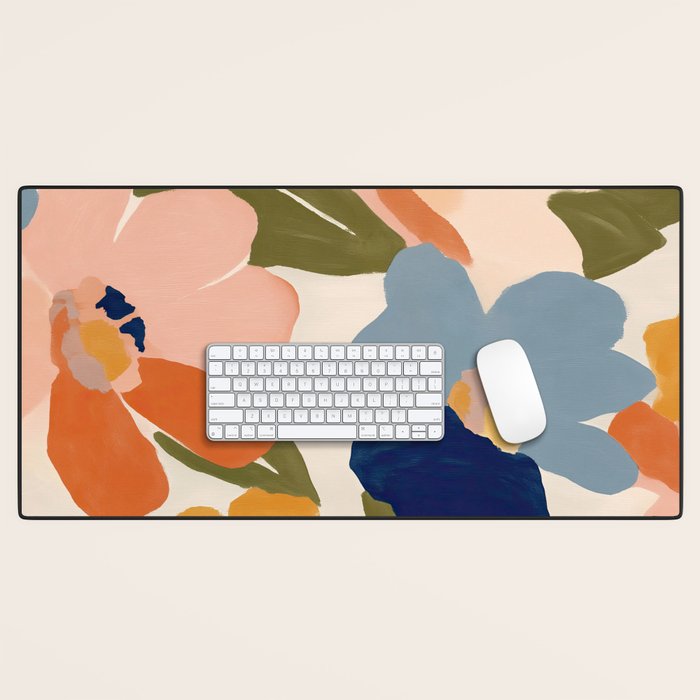 Soft Abstract Floral Garden II Desk Mat Gallery Image 1