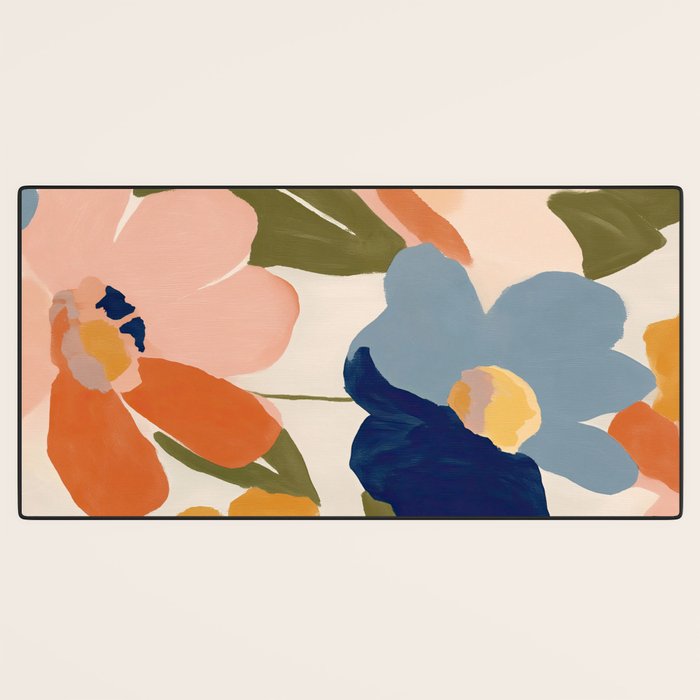 Soft Abstract Floral Garden II Desk Mat Gallery Image 3