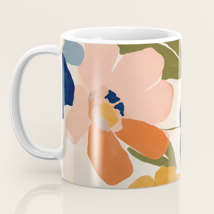 Soft Abstract Floral Garden II Coffee Mug Gallery Image 3