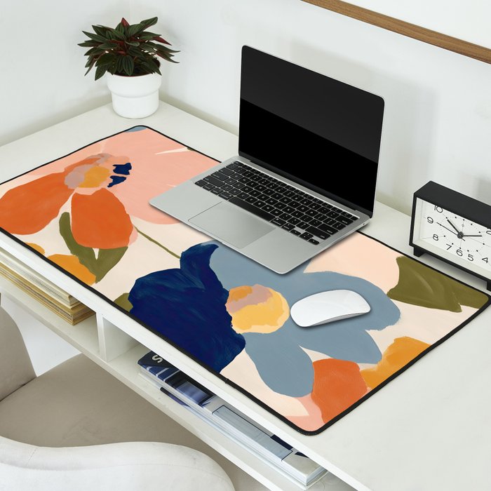 Soft Abstract Floral Garden II Desk Mat Gallery Image 2