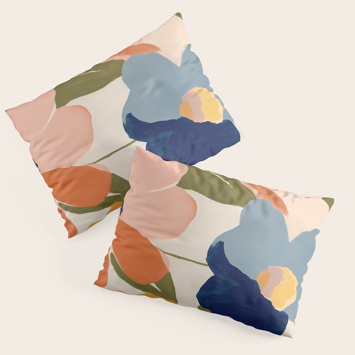 Soft Abstract Floral Garden II Pillow Sham Gallery Image 3