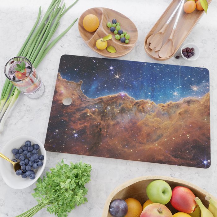 Carina Nebula Star-Forming Region (James Webb Space Telescope) Cutting Board Gallery Image 2