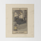The Hermit - Cats Tarot Throw Blanket Gallery Image 2