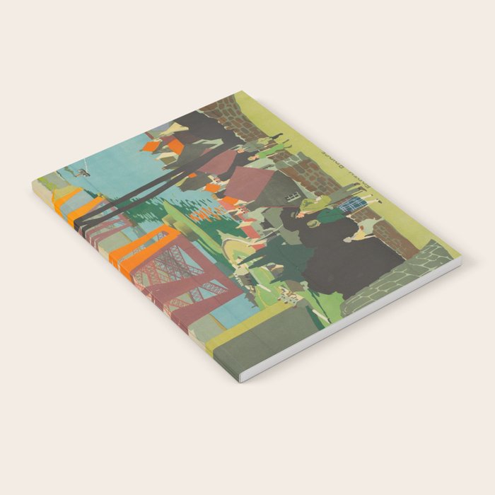 Mid Century Colorful Travel Posters Forth Bridge British Railways Notebook Gallery Image 2