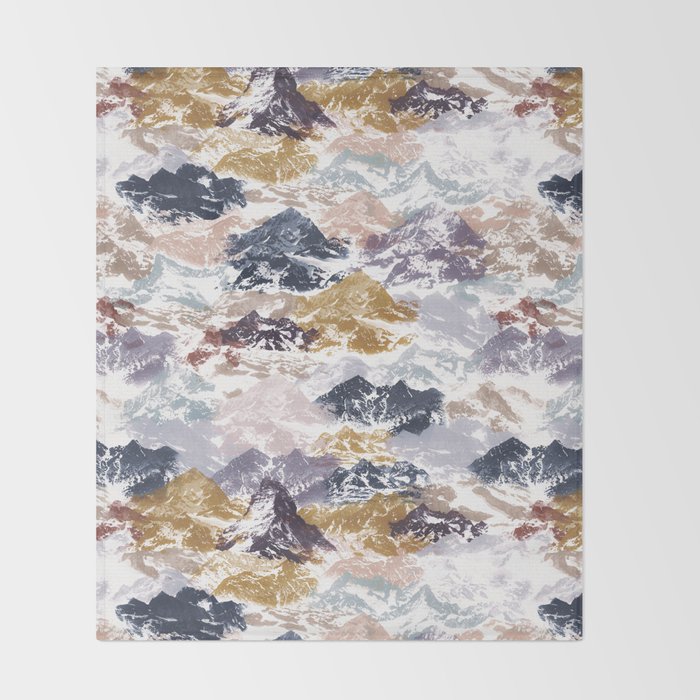 Abstract Colorful mountains C Throw Blanket Gallery Image 2