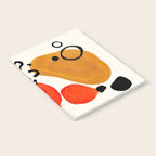 Fun Abstract Minimalist Mid Century Modern Yellow Ochre Orange Organic Shapes & Patterns Notebook Gallery Image 2