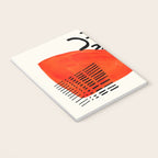 Fun Abstract Minimalist Mid Century Modern Yellow Ochre Orange Organic Shapes & Patterns Notebook Gallery Image 3