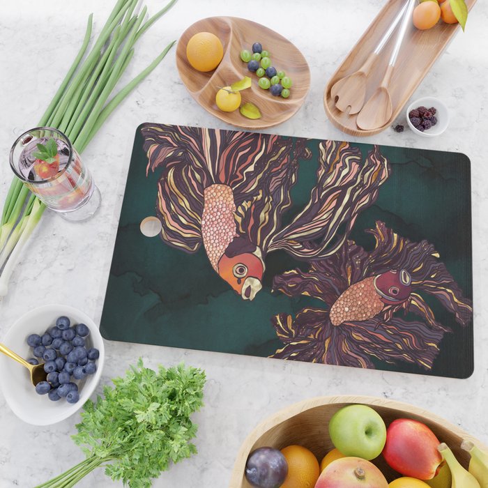 Metallic Betta Fish II Cutting Board Gallery Image 2