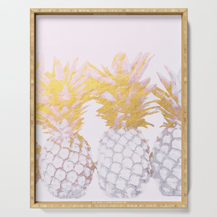 Golden pineapples Serving Tray Gallery Image 1