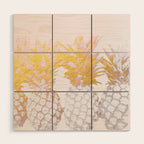 Golden pineapples Wood Wall Art Gallery Image 1