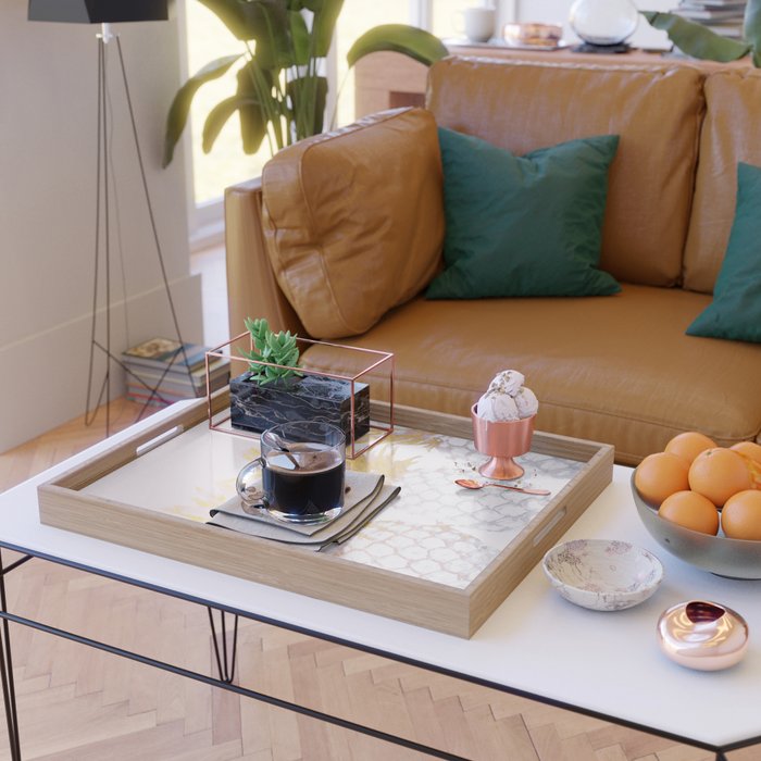 Golden pineapples Serving Tray Gallery Image 2