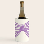 Violet Stripe Bow Ribbon Wine Chiller Gallery Image 1