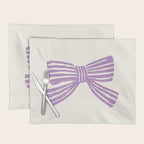 Violet Stripe Bow Ribbon Placemat Gallery Image 1