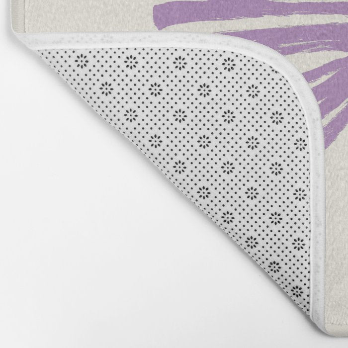 Violet Stripe Bow Ribbon Bath Mat Gallery Image 2