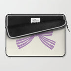Violet Stripe Bow Ribbon Laptop Sleeve Gallery Image 2