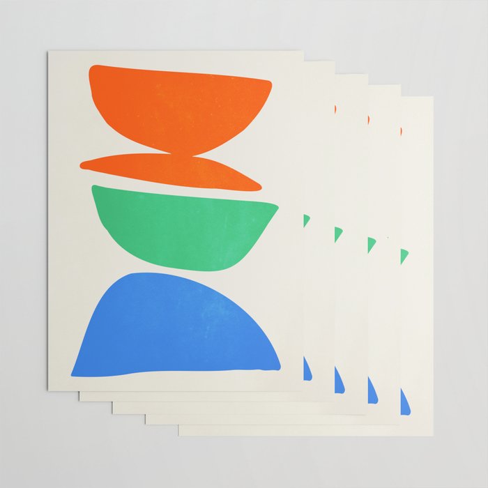 Stacked Stones: Mid Century Abstraction Wrapping Paper Gallery Image 3