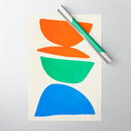 Stacked Stones: Mid Century Abstraction Wrapping Paper Gallery Image 1