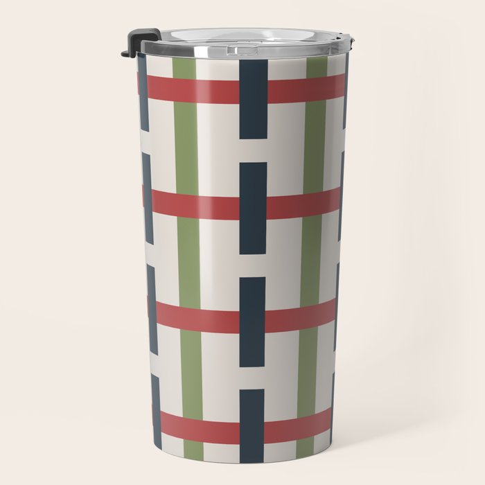 Woven Christmas Plaid 2025 Travel Mug Gallery Image 3