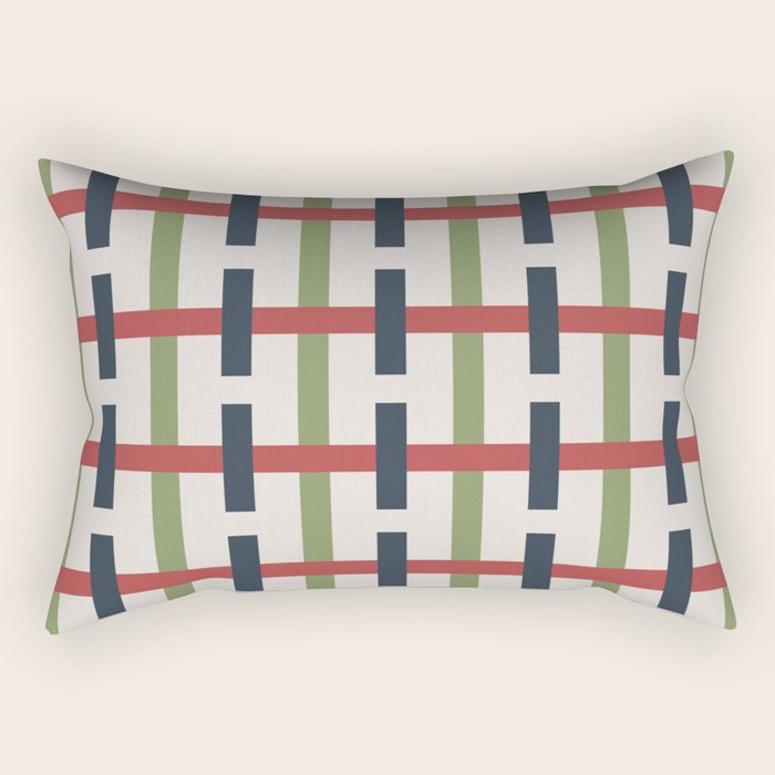 Woven Christmas Plaid 2025 Rectangular Pillow Gallery Image 1
