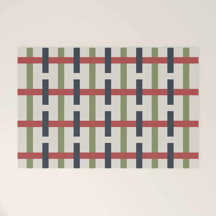 Woven Christmas Plaid 2025 Welcome Mat Gallery Image 1