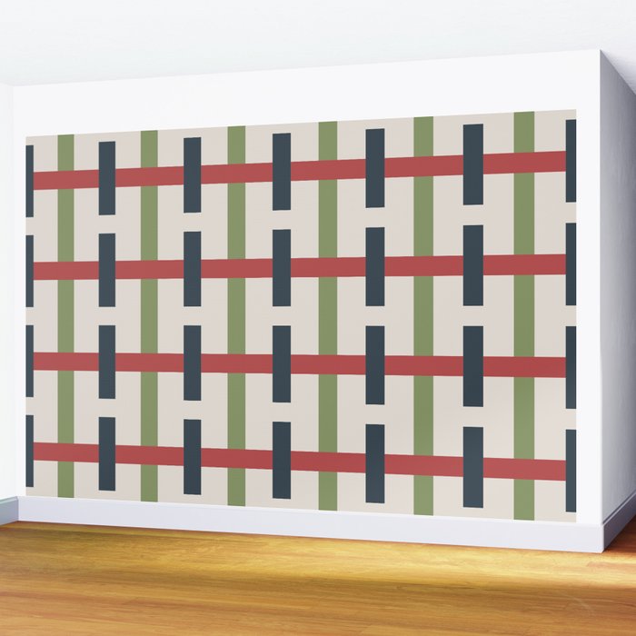 Woven Christmas Plaid 2025 Wall Mural Gallery Image 2