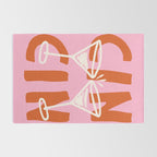 Cin Cin Cheers Martini Cocktail Print Rug Gallery Image 2