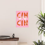 Cin Cin Cheers Martini Cocktail Print Poster Gallery Image 2