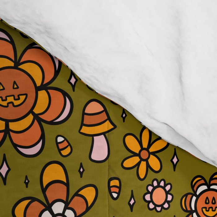 Candy Corn Flower Print Comforter Gallery Image 4